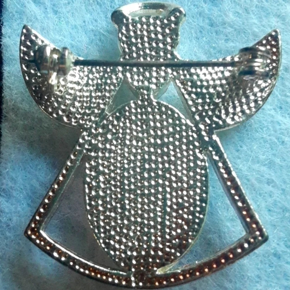 Cute Pink and White Angel Pin.